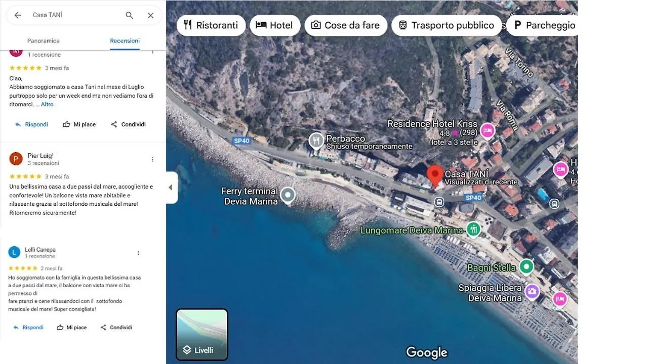 Casa Vacanze Tani' Intero Appartamento Sul Mare Deiva Marina 0*,  Italy